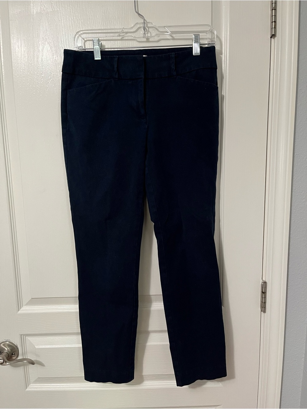 LOFT Dark Navy Straight-Leg Dress Pants